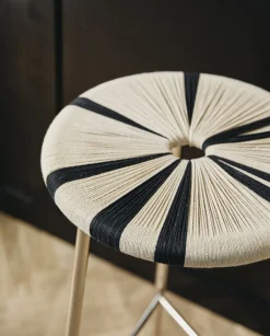 Møbler<Nordal MORICE stool, high - black/ivory