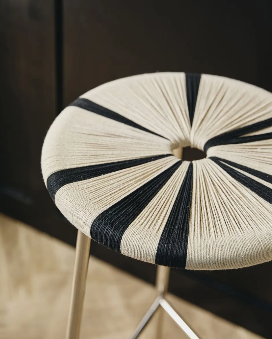 Møbler<Nordal MORICE stool, high - black/ivory