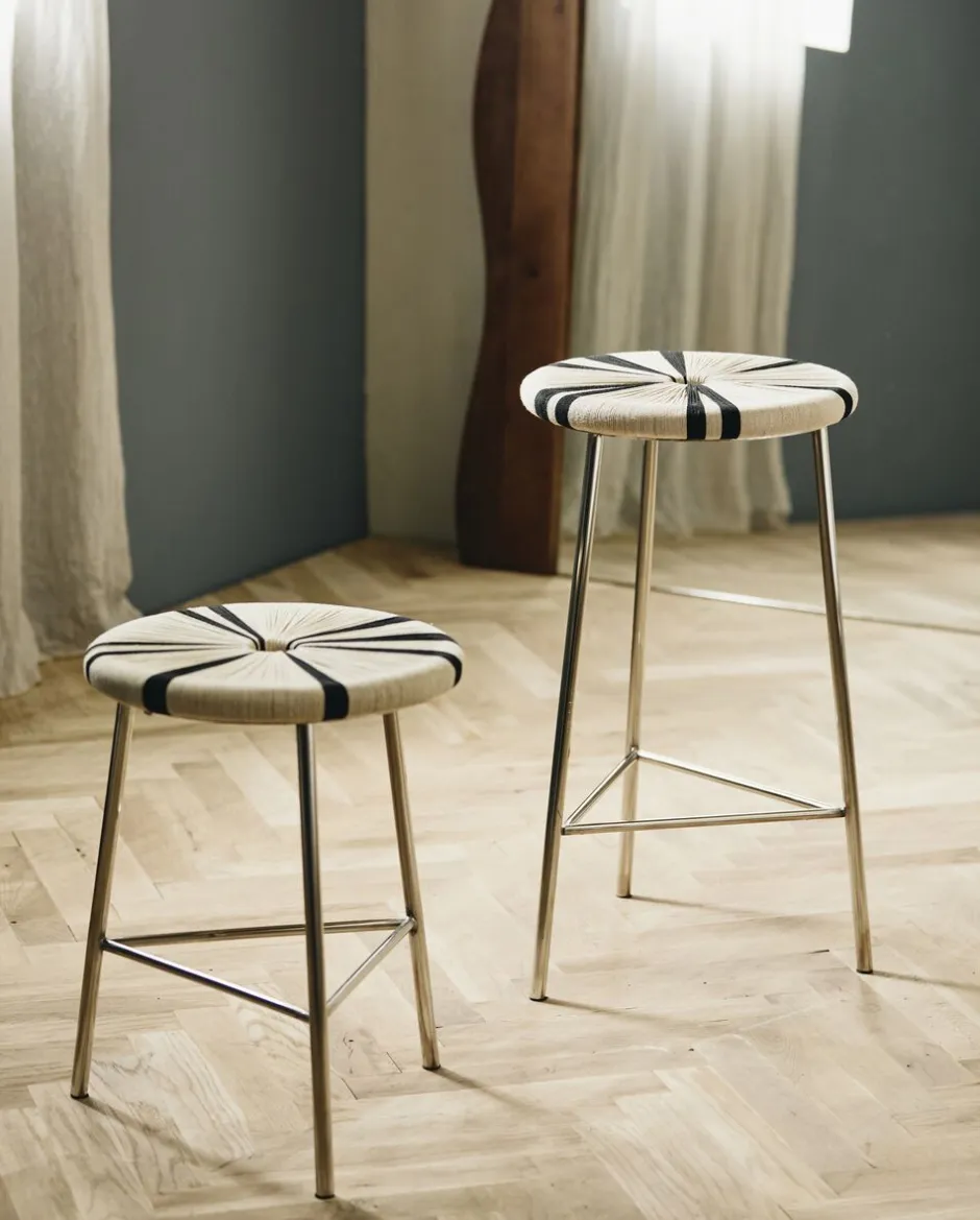 Møbler<Nordal MORICE stool, high - black/ivory