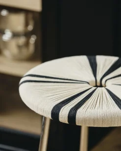 Møbler<Nordal MORICE stool, low - black/ivory