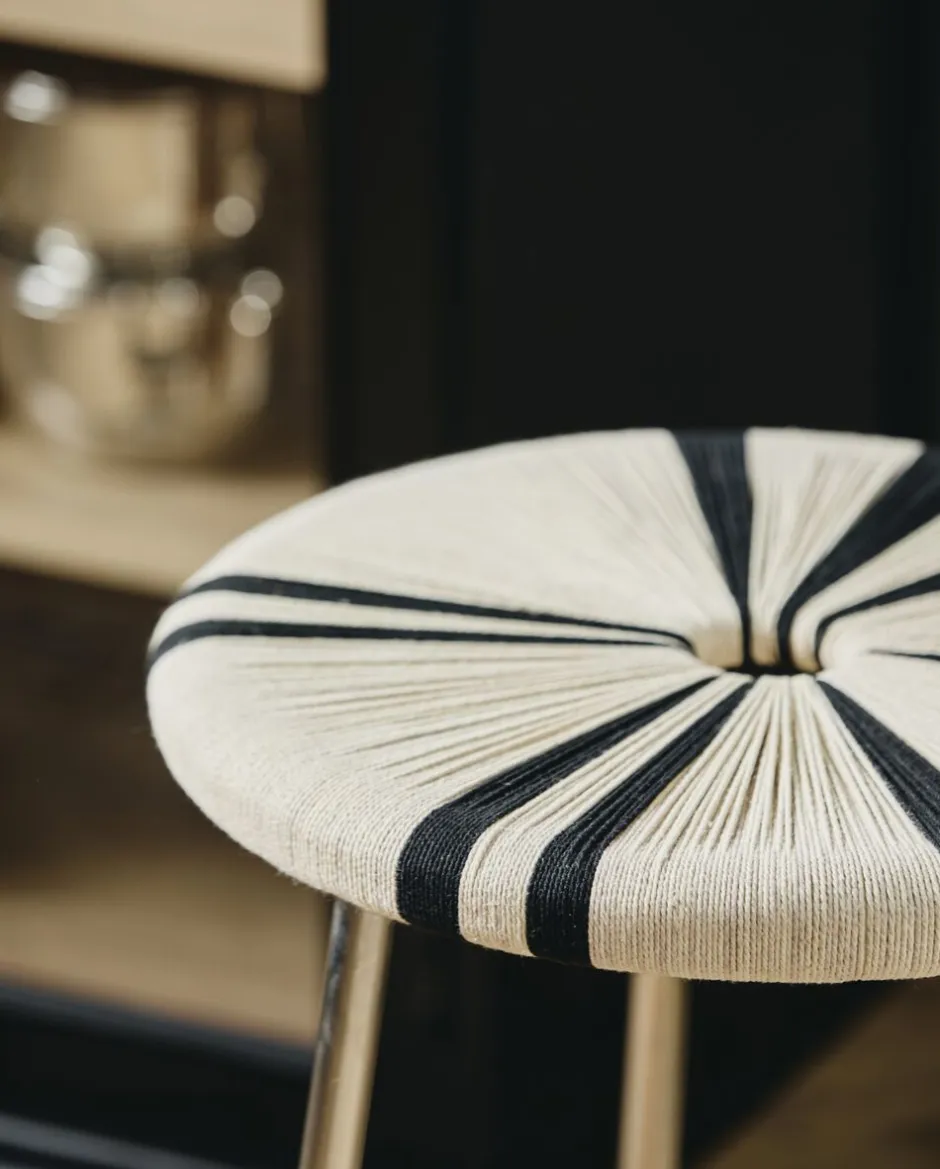 Møbler<Nordal MORICE stool, low - black/ivory