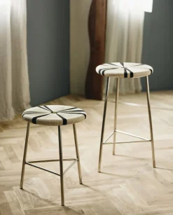 Møbler<Nordal MORICE stool, low - black/ivory