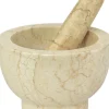 Køkkenartikler<CILIO Morter JUPITER marmor beige Ø13cm