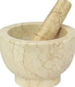 Køkkenartikler<CILIO Morter JUPITER marmor beige Ø13cm