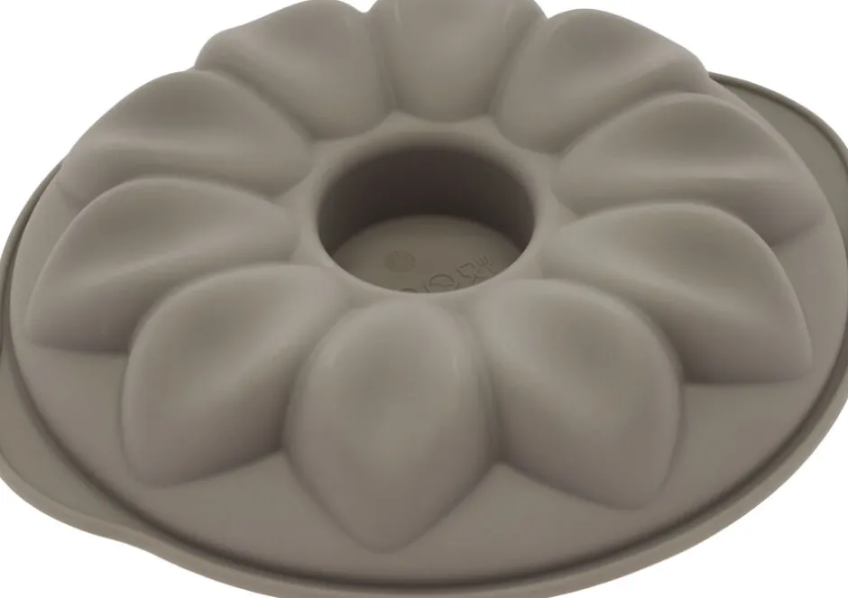 Bageartikler<Blomsterberg Mousseform Blomst Dia. 20 x 3,8 cm Latte Silikone