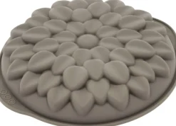 Bageartikler<Blomsterberg Mousseform Dahlia Dia. 20 x 3,8 cm Latte Silikone