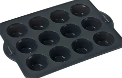 Bageartikler<Blomsterberg Muffinform 12 stk. Grå Silikone