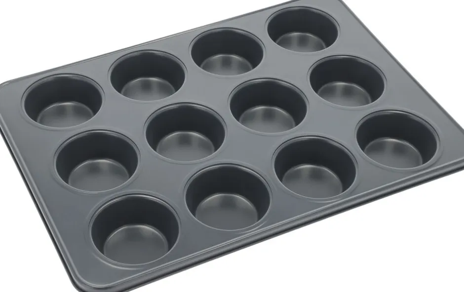 Bageartikler<Blomsterberg Muffinform til 12 stk. Latte Stål