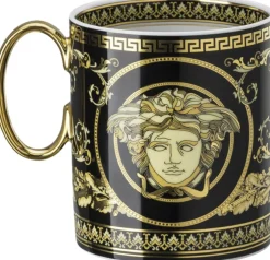 Kopper & Krus<Versace Mug with handle, Virtus Gala Black,