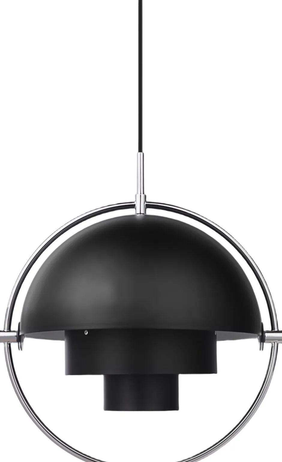 Pendler<Gubi Muli-Lite Pendant, Small Chrome base black