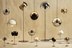 Pendler<Gubi Muli-Lite Pendant, Small Chrome base black