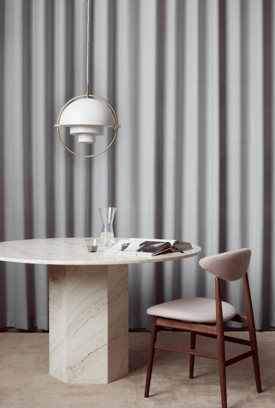Pendler<Gubi Muli-Lite Pendant, Small Matt semi white