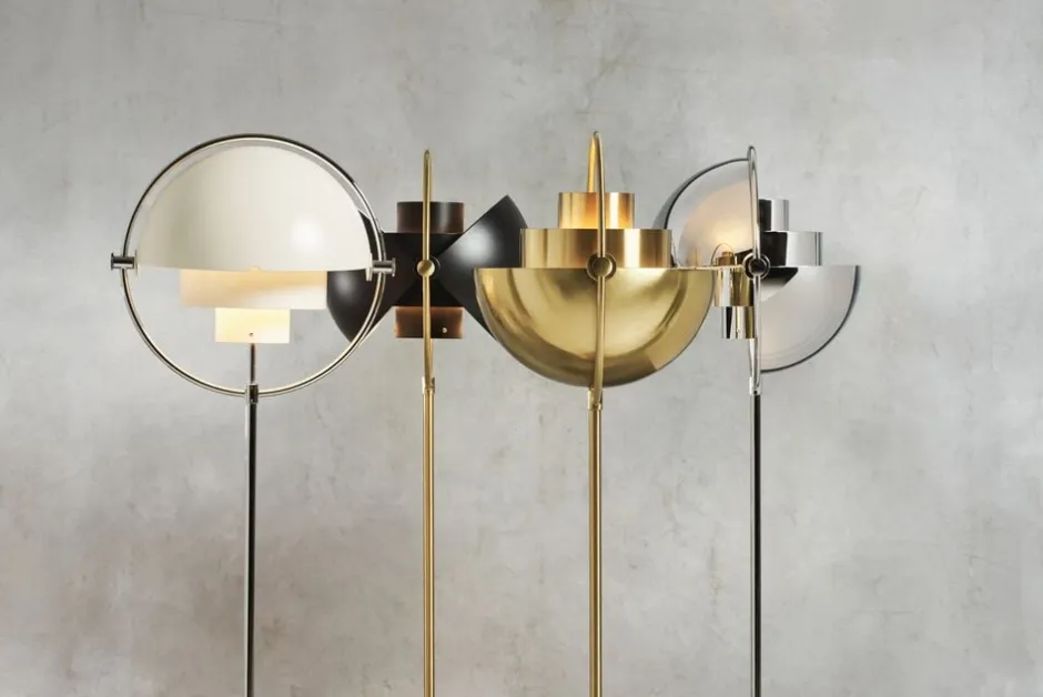 Gulvlamper<Gubi Multi-Lite Floor Lamp - Brass base