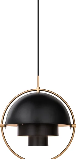 Pendler<Gubi Multi-Lite Pendant Messing/sort