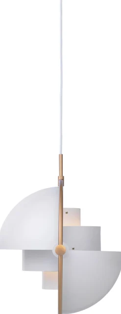 Pendler<Gubi Multi-Lite Pendant Messing/hvid