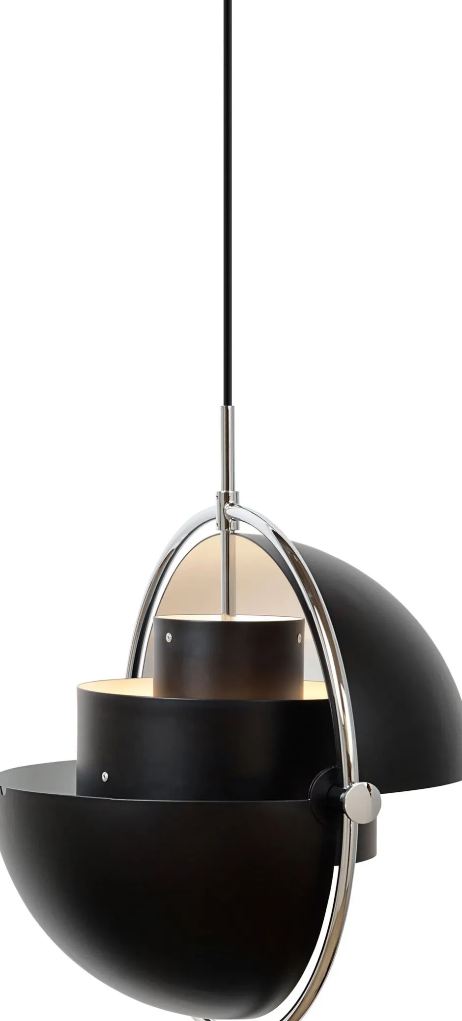 Pendler<Gubi Multi-Lite Pendant Krom/sort