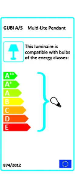 Pendler<Gubi Multi-Lite Pendant Krom/sort