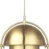 Pendler<Gubi Multi-Lite Pendant - Small, Brass base, EU Shiny Brass