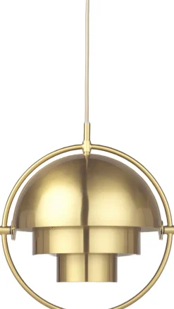 Pendler<Gubi Multi-Lite Pendant - Small, Brass base, EU Shiny Brass