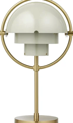 Trådløse Lamper<Gubi Multi-Lite Portable Lamp, EU Base: Brass, Shade: Pastel Gray