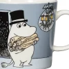 Julestel<Moomin Arabia Mumi 30 cl krus Mumifar grå