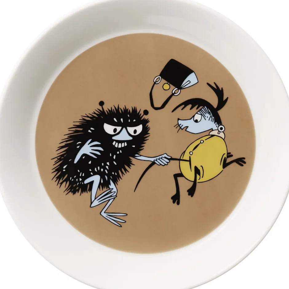 Tallerkener<Moomin Arabia Mumi 19 cm tallerken Stinky i aktion