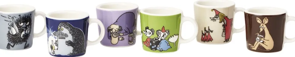 Kopper & Krus<Moomin Arabia Mumi minikrus sæt 6 stk. 2. klassiker