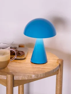 Trådløse Lamper<Hübsch Mush Portable Lamp Blue