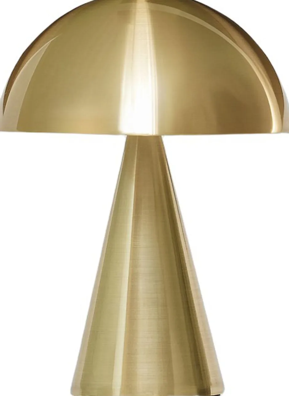 Trådløse Lamper<Hübsch Mush Portable Lamp Brass