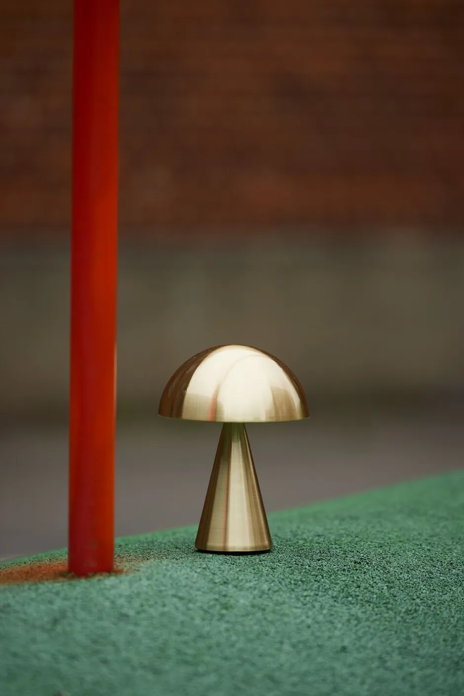 Trådløse Lamper<Hübsch Mush Portable Lamp Brass