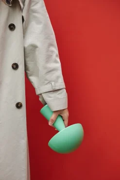 Trådløse Lamper<Hübsch Mush Portable Lamp Green