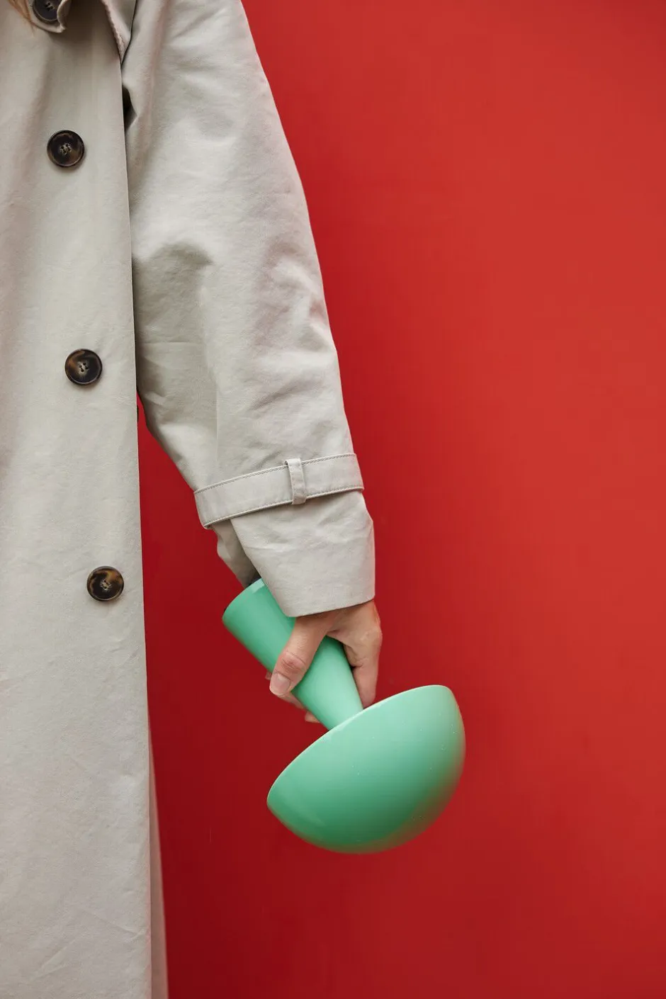 Trådløse Lamper<Hübsch Mush Portable Lamp Green