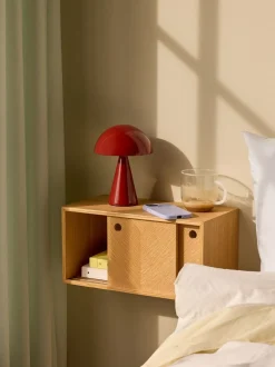 Trådløse Lamper<Hübsch Mush Portable Lamp Red