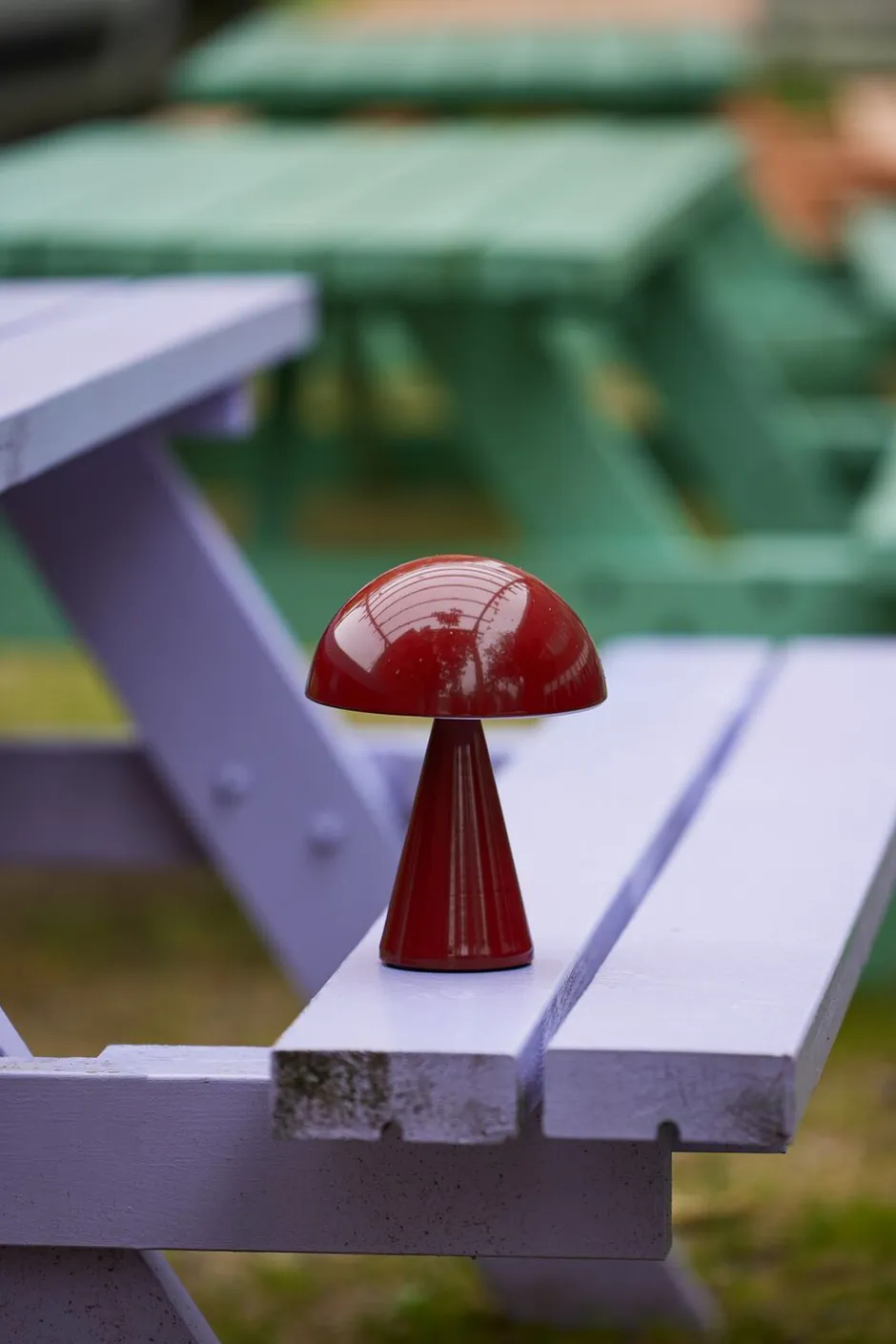 Trådløse Lamper<Hübsch Mush Portable Lamp Red