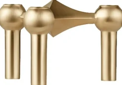 Lys & Lysestager<STOFF Nagel Nagel candle holder - brushed brass