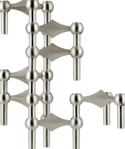 Lys & Lysestager<STOFF Nagel Nagel candle holder - brushed chrome