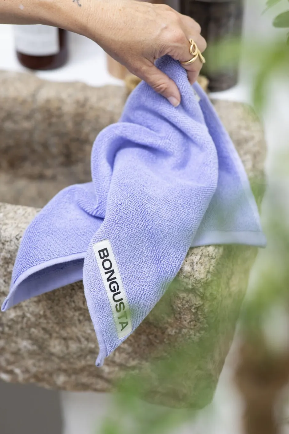 Håndklæder<Bongusta Naram Hand Towels Lavender blue