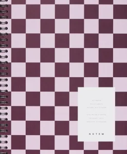 Kontorartikler<Notem NELA notebook - Large, Bordeaux check