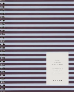 Bøger|Kontorartikler<Notem NELA Notebook med spiralryg - Stor, Bordeaux og blå