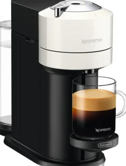 Kaffe & Te<Nespresso Vertuo Next Coffee Machine Delonghi, White
