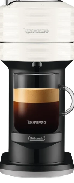 Kaffe & Te<Nespresso Vertuo Next Coffee Machine Delonghi, White