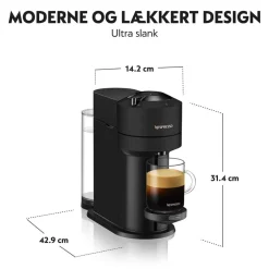 Kaffe & Te<Nespresso Vertuo Next kaffemaskine fra De'Longhi®, Matt Blac