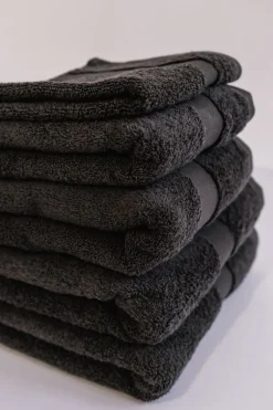 Håndklæder<Magasin du Nord Collection New frotté concrete håndklæde M&oslash;rkegrå