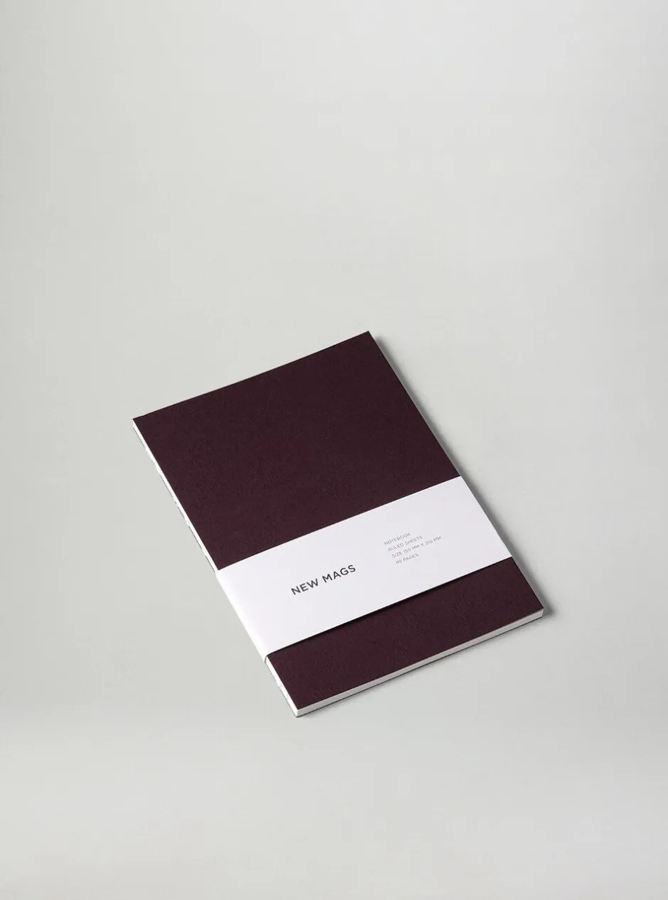 Bøger<New Mags Notebook Port Wine - Softcover/Ruled