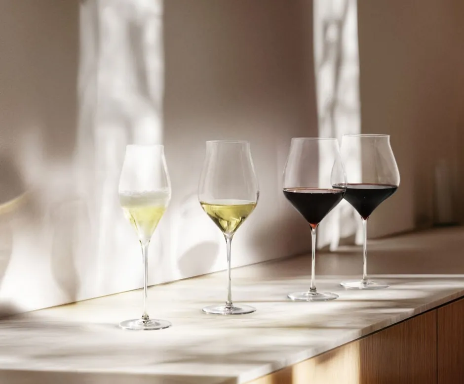 Glas<Holmegaard Notes Rødvinsglas 81 cl klar 2 stk.