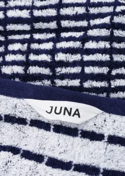 Håndklæder<Juna Nuance Håndklæde 50x100 cm mørk blå/hvid