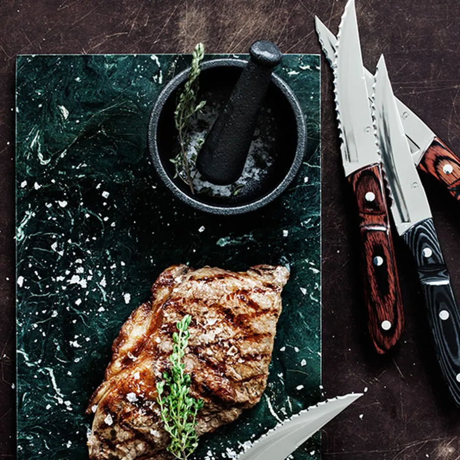Bestik<Gense Old Farmer Classic XL grillkniv 4 stk.