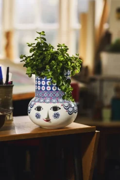 Vaser & Urtepotteskjulere<Bjørn Wiinblad Olga Vase H20 cm blå