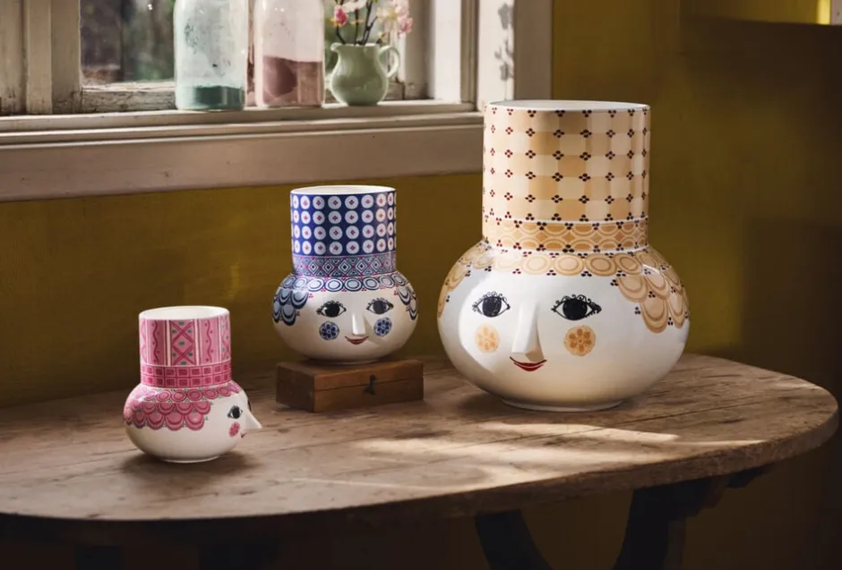 Vaser & Urtepotteskjulere<Bjørn Wiinblad Olga Vase H20 cm blå