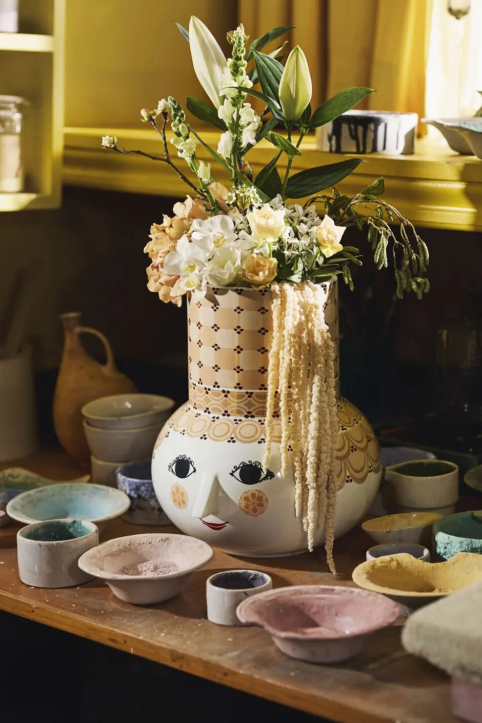 Vaser & Urtepotteskjulere<Bjørn Wiinblad Olga Vase H35 cm sand